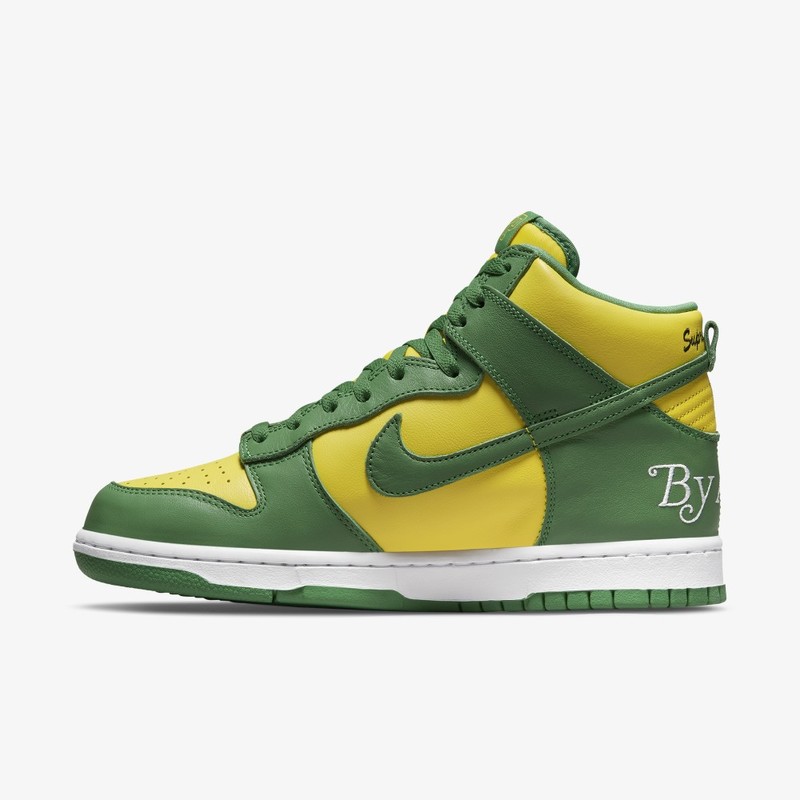 NIKE DUNK HIGH BRAZIL ブラジル　Supreme 元ネタ On-Foot: Supreme x Nike SB Dunk High 'Brazil' - Industry News